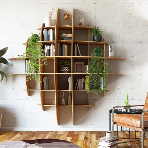 Vista 3 de Plantas colgantes artificiales, plantas colgantes falsas, plantas falsas en maceta para decoración del hogar, decoración de estantes interiores