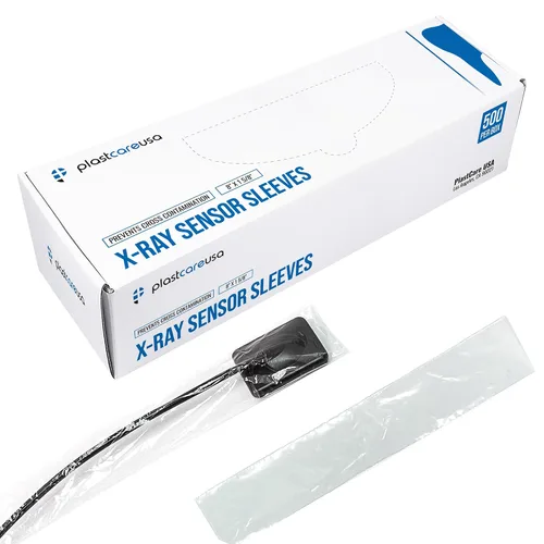 Vista 5 de Fundas de barrera desechables de plástico digital para sensor de rayos X (caja de 500) (8" x 1 3/8") por PlastCare USA