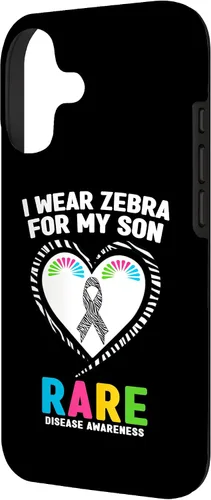 Vista 2 de I Wear Zebra for My Son Rare Disease Awareness Day 2026 Case for iPhone 17