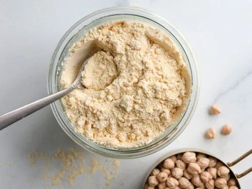 Vista 2 de AnNafi® Besan Harina Harina de garbanzo/garbanzo indio Natural orgánico alto en proteínas, vegano, sin gluten, sin OMG, Kadalai Paruppu/Garbanzo