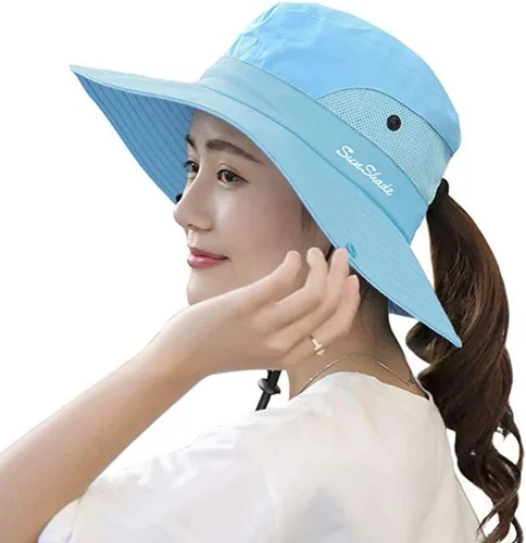 Vista 11 de Gorra FPS 50+ de ala ancha impermeable con protección UV para mujer