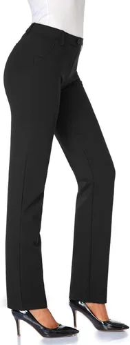 Vista 7 de Tapata - Pantalones de vestir rectos y elásticos de 28303234 pulgadas, con bolsillos, tallas estándar, altas y petite, adecuados para oficina