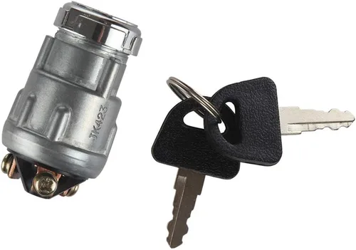 Vista 2 de Interruptor de arranque de encendido con 3 posiciones, 3 terminales de conexión, 2 llaves de repuesto para automóvil, moto, tractor, carretilla