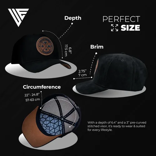 Vista 29 de Urban Effort Gorra trasera de malla, para hombres y mujeres, gorra de béisbol de 5 paneles, gran cierre a presión para caza y senderismo