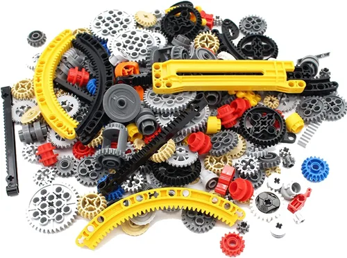 Vista 4 de SEEMY - Juego de engranajes para piezas de la serie técnica compatibles con piezas de Lego Technic, elevador, pasadores, ejes, conectores