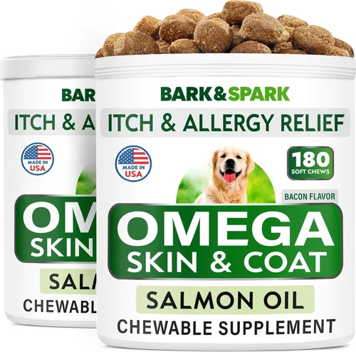 Vista 14 de Omega 3 + Aceite de pescado para perros - Apoyo para la piel y el pelaje