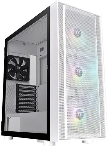 Vista 16 de Thermaltake S100 Carcasa para computadora de cristal templado Snow Edition Micro-ATX mini-Tower con ventilador trasero de 120mm preinstalado Nieve