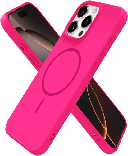 Vista 194 de Oakxco Funda de Silicona Mag Safe para iPhone 12 Pro Max, Funda Magnética Delgada y Fina Compatible con Carga Inalámbrica MagSafe, Bonita Funda