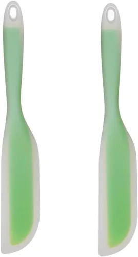 Vista 7 de Espátula de cocina flexible con forma de cuchillo de silicona antiadherente, utensilios de cocina con núcleo de nailon (azul)