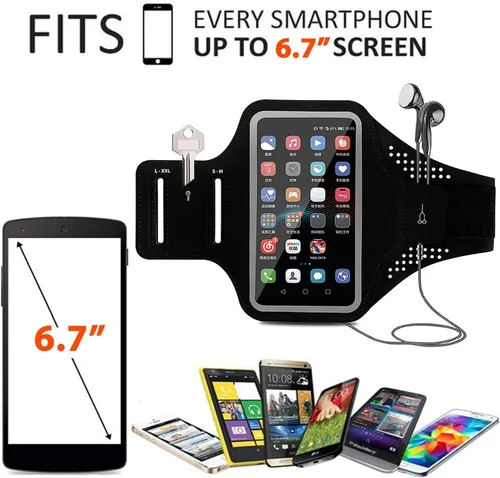 Vista 7 de Soporte de teléfono para correr Brazalete celular para iPhone 11 12 13 14 15 Pro Max XS X XR Plus Galaxy
