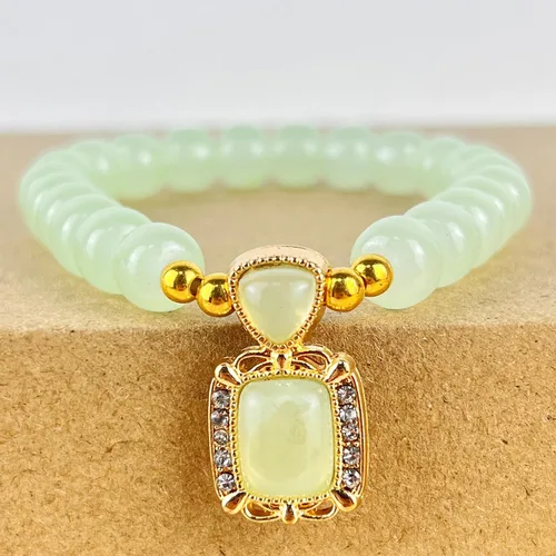 Vista 24 de Pulsera de la suerte para mujeres y hombres, joyería retro sintética con cuentas de ágata, un regalo maravilloso para tus seres queridos
