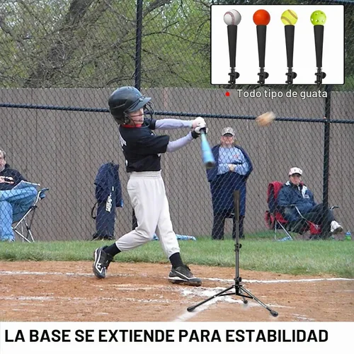 Vista 4 de Baseball Softball Batting Tee, Adjustable Height Tripod Stand