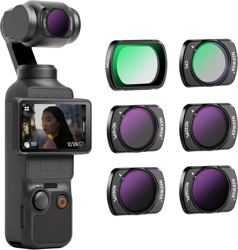 Vista 20 de Conjunto de Filtros con Efecto Magnético NEEWER Compatible con DJI OSMO Pocket 3 Combo de Accesorios para Creadores, Paquete de 4 Filtros 8X