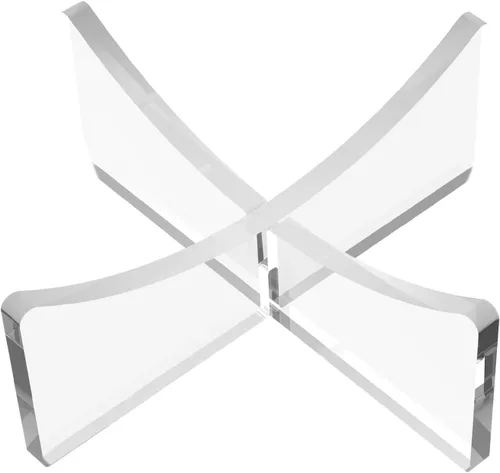 Vista 9 de Soporte de pelota acrílico grande HEMYLU 4.7x2.6 Pulgadas, paquete de 2 soportes de exhibición para fútbol, baloncesto, fútbol, claro, soporte