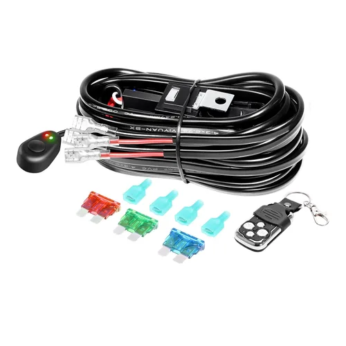 Vista 15 de RIGIDON Kit de mazo de cables de barra de luz LED, interruptor basculante de 12 V, 18 AWG, relé de alimentación, cable automotriz para barra de luz
