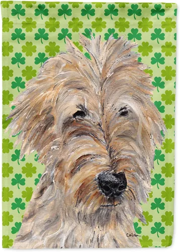 Vista 319 de Caroline's Treasures SS4442GF Affenpinscher Bandera de jardín con retrato de trébol del día de San Patricio para buzón, bandera decorativa