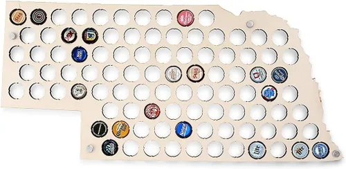 Vista 30 de Torched Tapa de cerveza Mapa Alabama, Estados Unidos tapa de cerveza titular decoración de pared, regalo para amantes de la cerveza para hombres
