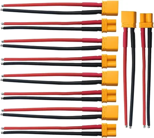 Vista 6 de 5 pares EC3 conector hembra y macho Deans con 14AWG 3.9 in alambre de silicona para RC Lipo batería Cable Drone