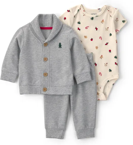 Vista 7 de Carter's Baby Boys' 3-piece Bodysuit Pant Sets Construcción azul