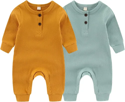 Vista 20 de ZAV Mono de manga larga unisex para bebé, niño y niña, 2