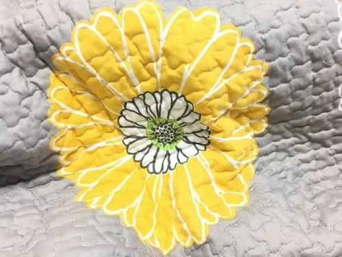 Vista 8 de [Girasoles blancos y amarillos] Juego de edredón de microfibra de poliéster hipoalergénico de 2 piezas, ropa de cama para dormitorio