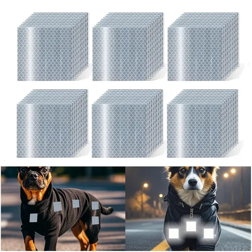 Vista 59 de Pegatinas reflectantes 1 pulgada de diámetro Redondas Reflectoras, Cinta adhesiva impermeable al aire libre de alta visibilidad (80 piezas)