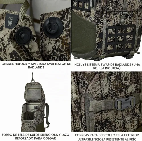 Vista 5 de Badlands Rise Pack - Mochila de caza Treestand and Saddle, enfoque fx