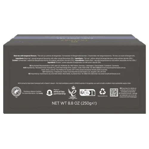 Vista 4 de Taylors of Harrogate Earl Grey, Té Negro, Bolsas Envueltas Individualmente, 100 Unidades (Paquete de 1), Fragante, Delicado y Ligero, Con Cafeína