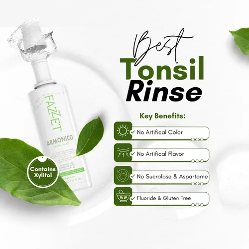 Vista 8 de Enjuague de amígdalas, enjuague oral natural para calmar las amígdalas, combatir el mal aliento y aliviar la boca seca, sin alcohol, tintes, gluten