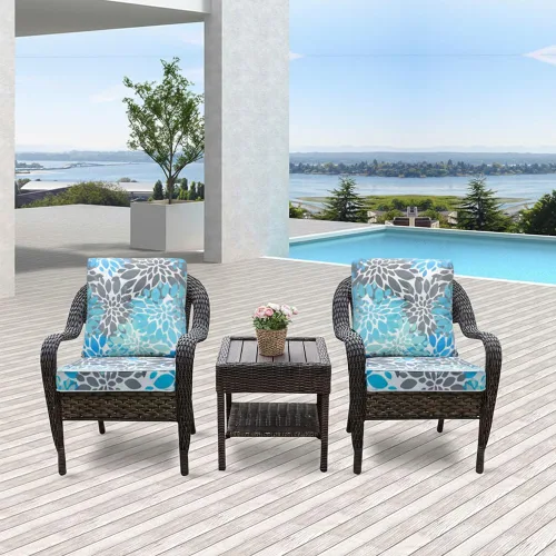 Vista 6 de JMGBird Cojín para silla de exterior, cojín para silla de patio, 19 x 19 pulgadas, para muebles de patio