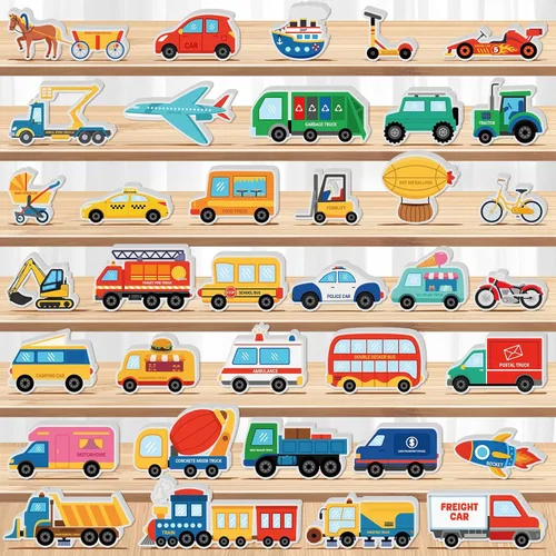 Vista 8 de Kathfly Juego de 36 piezas de madera para ayudantes de la comunidad, juguete de madera para preescolar, pequeños profesionales, conjunto de bloques