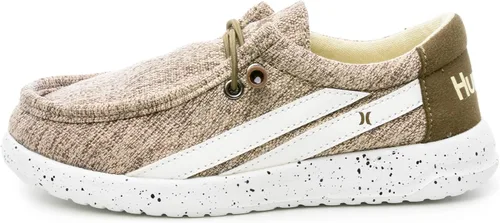 Vista 21 de Hurley - Mocasines elásticos con cordones para niños, zapatos de lona para niños y niñas - Cómodos, duraderos, elegantes - Zapatillas de moda