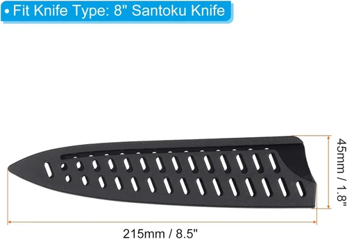 Vista 2 de PATIKIL Fundas de seguridad PP para cuchillo de chef de 8 pulgadas, paquete de 2 cuchillos, protector de filos, protector de cuchillas, funda