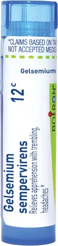 Vista 11 de Boiron Gelsemium Sempervirens 30C para aprehensión con temblores y dolor de cabeza - 80 pellets