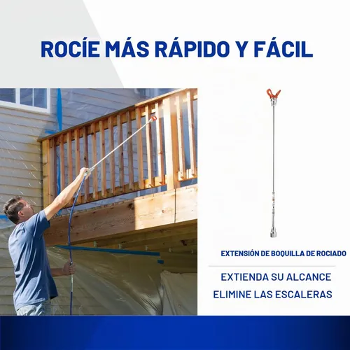 Vista 8 de Graco 243040 Extensión con protector de punta RAC IV, 10 pulgadas, gris