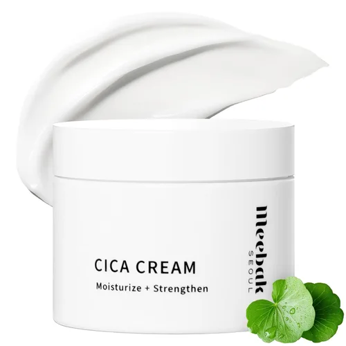 Vista 7 de Meebak Crema Cica Hidratante diario para calmar, reparar y reafirmar con niacinamida, péptidos y retinol Hidratación profunda para piel