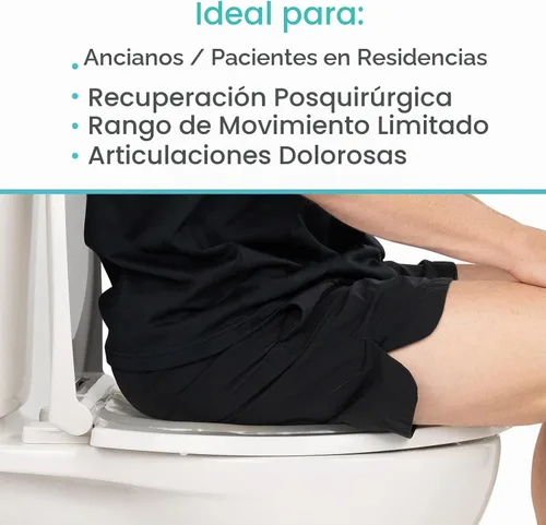 Vista 8 de Vive - Funda de cojín de gel para asiento de inodoro - Almohadilla elevada y acolchada para sillas alargadas, estándar y para inodoro Transparente