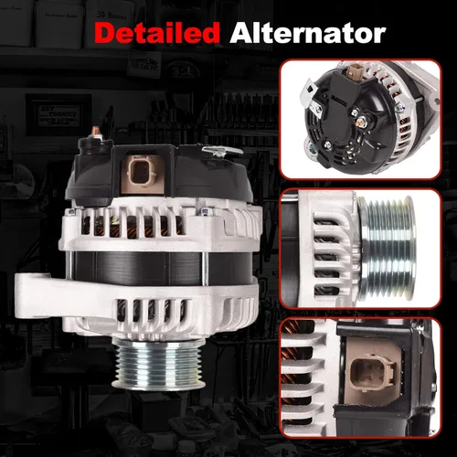 Vista 4 de TOPAZ Alternador compatible con Acura TSX 2009-2014 Honda Accord 2008-2012 2.4L L4 repuesto 11390 104210-5890 31100-R40-A01 12V 130A