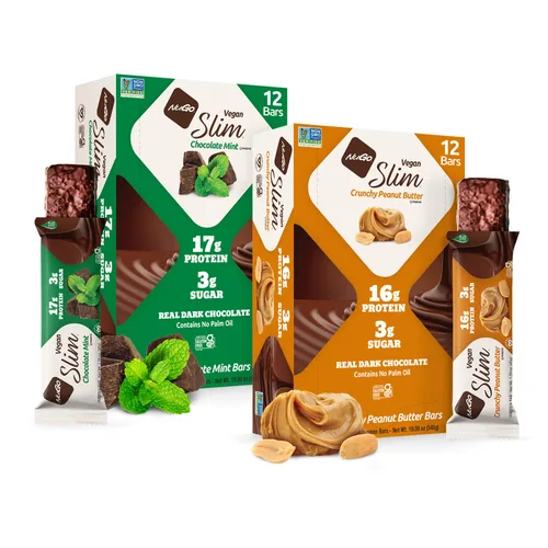 Vista 16 de NuGo Variedad delgada - Brownie Crunch 12 barras y trufa de frambuesa 12 barras, baja en carbohidratos netos, apto para dieta cetogénica, sin