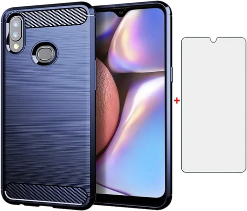 Vista 8 de Asuwish Funda compatible con Samsung Galaxy A10s y protector de pantalla de vidrio templado, accesorios de celda, carcasa delgada de silicona