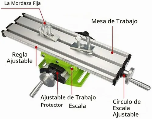 Vista 2 de Lukcase® Mesa de trabajo multifunción, mesa de trabajo para molienda, mesa de taladrado/perforación.
