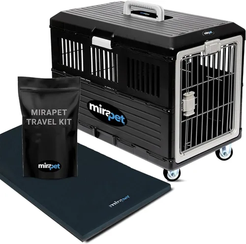 Vista 10 de Transportador de mascotas con almohadilla, 21.5 pulgadas de largo x 12 pulgadas de ancho x 14 pulgadas de alto, kit de viaje plegable para gatos