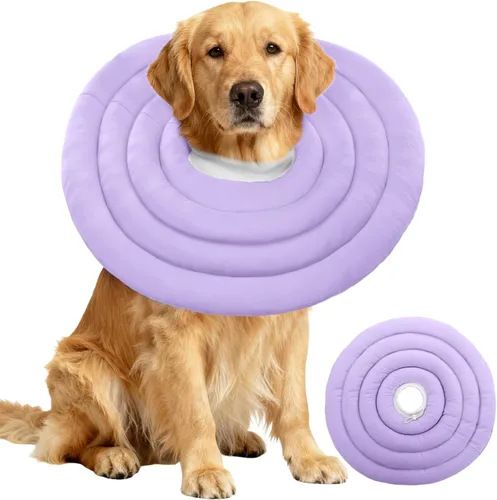 Vista 15 de IDOMIK - Collar de recuperación para perros, cono suave impermeable para perros después de la cirugía Comfy Protective Elizabethan Collar