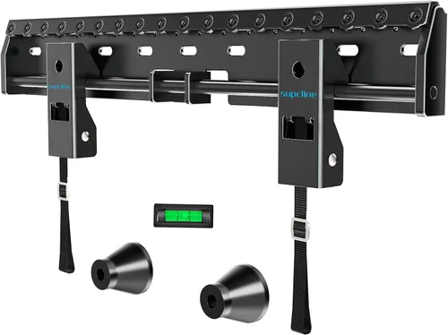 Vista 9 de Soporte de pared para TV ultradelgado compatible con televisores planos y con marco de 14"-80", perfil bajo de 0.3" de micro-espacio, aspecto