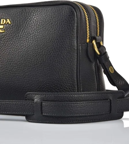 Vista 7 de Prada Bolso bandolera Vitello Phenix de piel negra para mujer 1BH079