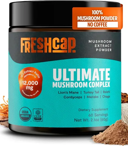 Vista 13 de Freshcap - Café de hongos premium, café instantáneo orgánico, 45 porciones