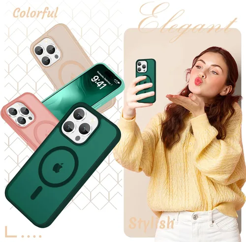 Vista 417 de Funda para Google Pixel 10 Pro XL, cubierta magnética mate, color negro Fit for MagSafe, Screen Protector included, Shockproof Military Grade