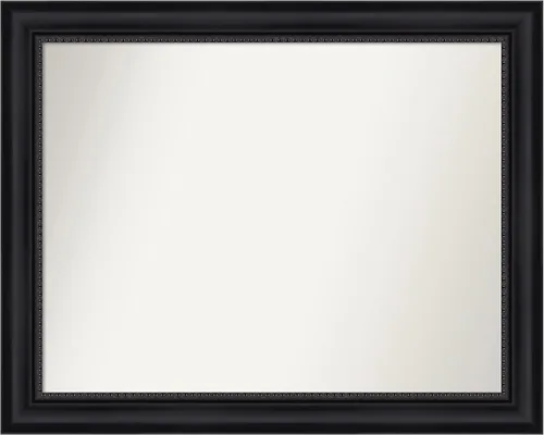 Vista 407 de Amanti Art Espejo personalizado, espejo de baño negro Astor, espejo de pared o espejo de tocador de baño sobre el fregadero (25 x 25 pulgadas)