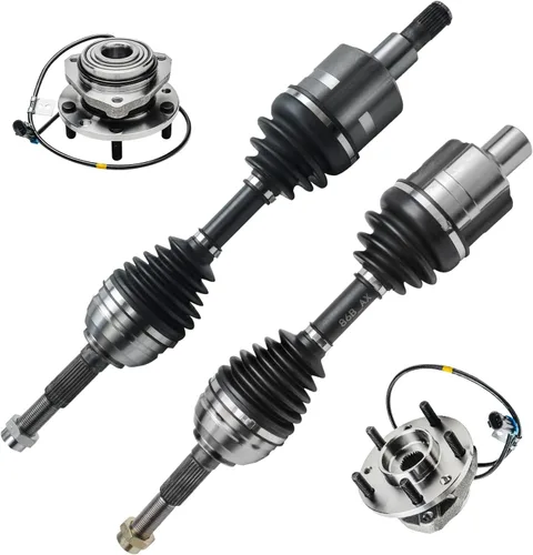 Vista 51 de Detroit Axle - Kit de suspensión delantera 4WD para Nissan Frontier Pathfinder Xterra, 2 cubos de rodamientos de ruedas, 2 brazos de control