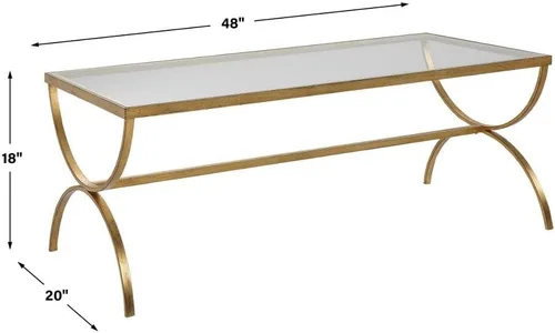Vista 2 de Uttermost Crescent - Mesa de café de 18 pulgadas de alto y 48 pulgadas de ancho
